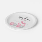 Assiettes En Carton C'est un Baby shower de fille (Angle)