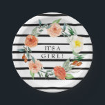Assiettes En Carton C'est un Baby shower de filles Floral & Stripes Pl<br><div class="desc">C'est une plaque de papier Fille Baby shower Floral & Stripes.</div>