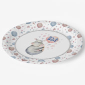 Assiettes En Carton C'est un Baby shower de garçon (Angle)