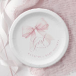 Assiettes En Carton C'est un Baby shower de la croupe rose fille<br><div class="desc">C'est une fille rose Baby shower de la corneille Plaques de papier</div>