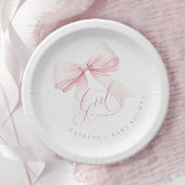 Assiettes En Carton C'est un Baby shower de la croupe rose fille
