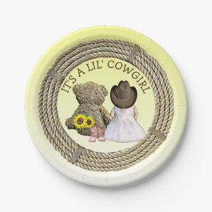 Assiettes En Carton C'est un Baby shower Lil' Cowgirl