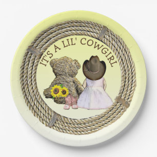 Assiettes En Carton C'est un Baby shower Lil' Cowgirl