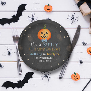 Assiettes En Carton C'est un boo-y ! Baby shower d'Halloween petit Cit