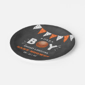 Assiettes En Carton C'est un garçon ! Baby shower de base-ball à thème (Angle)