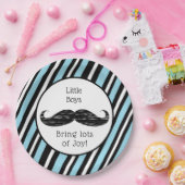Assiettes En Carton C'est un garçon, Baby shower de Mustache Bleue et  (Fête)