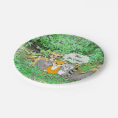 Assiettes En Carton C'est un garçon ! Baby shower Forêt Animaux Thémat (Angle)