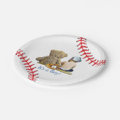 Assiettes En Carton C'est un garçon, le Baby shower du garçon à thème  (Angle)