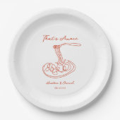 Assiettes En Carton C'est un mariage plus italien personnalisé (Devant)