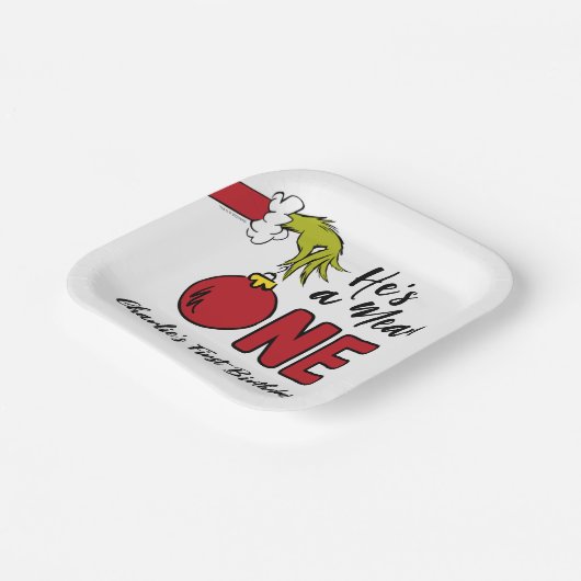Assiettes En Carton C'est un Mean One | Anniversaire de Grinch (Angulaire)