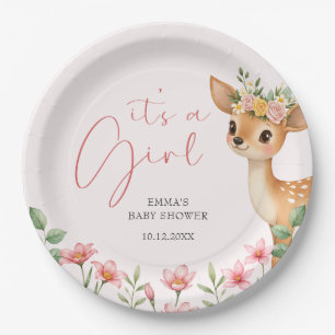 Assiettes En Carton C'est un mignon Baby shower de cerfs