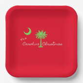 Assiettes En Carton C'est un Noël en Caroline du Sud (Recto)