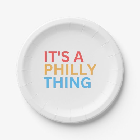 ASSIETTES EN CARTON C'EST UNE CHOSE PHILLY (Devant)