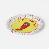 Assiettes En Carton C'est une fête avec Motif Confetti (Angle)