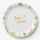 Assiettes En Carton C'est une Fête des mariées alimentaire italienne p (Devant)