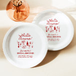 Assiettes En Carton C'est une Fête des mariées de pizza italienne Amor<br><div class="desc">That's Amore Italian Pizza Fête des mariées Paper Plates Cette plaque de papier fantaisie funky propose des graphiques dessinés à la main et une police manuscrite avec un cadre ondulé. Ce thème d'inspiration française est parfait pour votre douche nuptiale, fête de fiançailles, dîner de répétition ou tout événement que vous...</div>