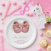 Assiettes En Carton C'est une fille Aquarelle mignonne Baby shower cha (Fête)