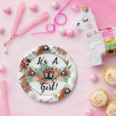 Assiettes En Carton C'est Une Fille Ladybug Baby shower Plaques, Vaiss (Fête)