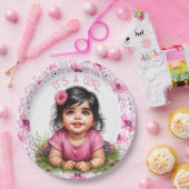Assiettes En Carton C'est une fille | Le Baby shower de la fille rose (Fête)