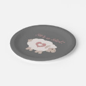 Assiettes En Carton C'est une fille ! Mama Sheep (Angle)