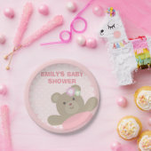 Assiettes En Carton C'est une fille mignonne Bear Cub Élégant Baby sho (Fête)