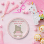 Assiettes En Carton C'est une fille mignonne Bear Cub Élégant Baby sho (Fête)