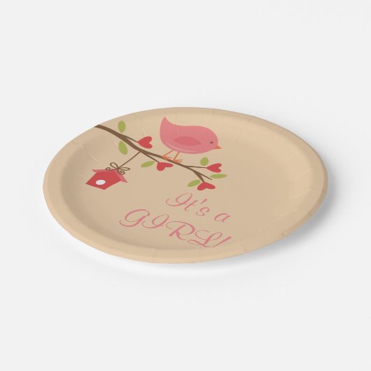 Assiettes En Carton C'est une FILLE ! Plaques en papier Baby shower po (Angle)
