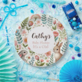 Assiettes En Carton C'Est Une Petite Fille Baby shower Plaque en Papie (Fête)