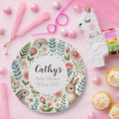 Assiettes En Carton C'Est Une Petite Fille Baby shower Plaque en Papie (Fête)