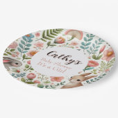 Assiettes En Carton C'Est Une Petite Fille Baby shower Plaque en Papie (Angle)
