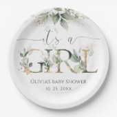 Assiettes En Carton C'est une plaque de Fille Baby shower (Devant)