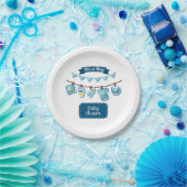 Assiettes En Carton C'est une plaque de papier Baby shower pour garçon (Fête)