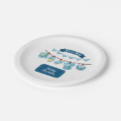 Assiettes En Carton C'est une plaque de papier Baby shower pour garçon (Angle)
