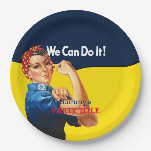 Assiettes En Carton C'est votre coutume Rosie que la partie (Devant)