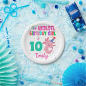 Assiettes En Carton Cette fille Axolotl est une salamandre amphibie  (Fête)