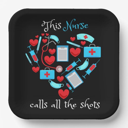 Assiettes En Carton Cette Infirmière Appelle Toutes Les Chaussures (Recto)