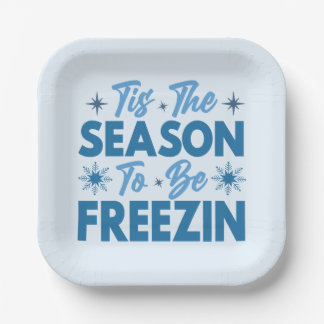Assiettes En Carton Cette saison pour être Freezin - Hiver amusant