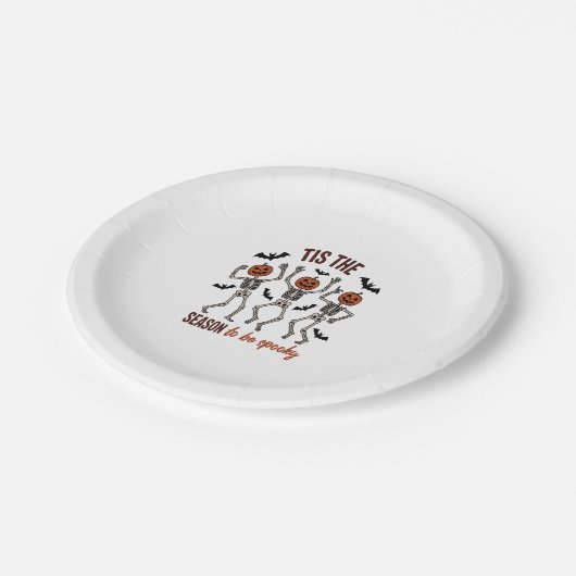 Assiettes En Carton Cette saison sera Éffrayante (Angle)