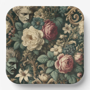 Assiettes En Carton Chagrin dans n'importe quelle langue – Floral goth