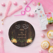 Assiettes En Carton Chaîne d'automne Citrouille lumières Vielle grange (Fête)