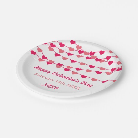 Assiettes En Carton Chaîne pendante Amour Coeurs Heureuse Sainte-Valen (Angle)