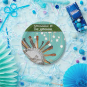 ASSIETTES EN CARTON CHAÎNES DE GUITARE AU SOLEIL (Fête)