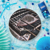 Assiettes En Carton Chaînes De Guitare En Cuir (Fête)