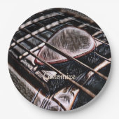 Assiettes En Carton Chaînes De Guitare En Cuir (Devant)