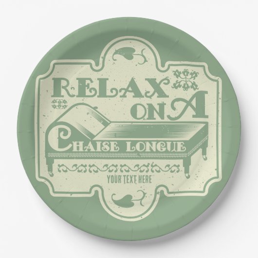 Assiettes En Carton Chaise Longue (Devant)