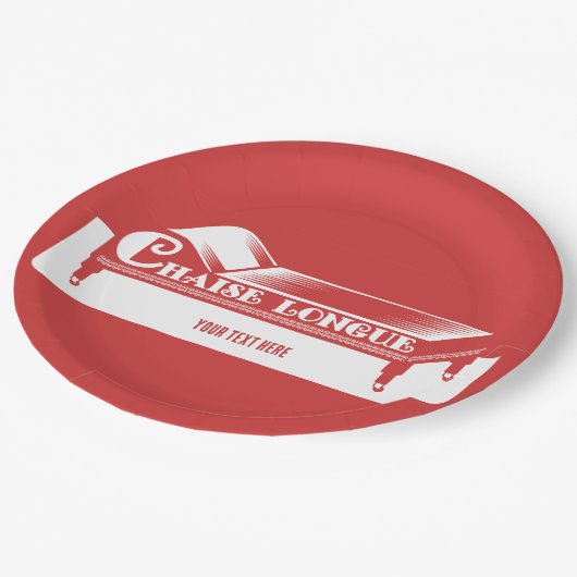 Assiettes En Carton Chaise Longue (Angle)