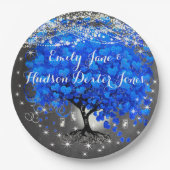 Assiettes En Carton Chalet Mason Jar Blue Heart Leaf Firefly (Devant)