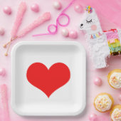 Assiettes En Carton Chaleur rouge Mariage Anniversaire Baby shower Bla (Fête)