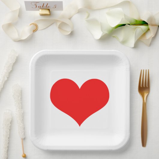 Assiettes En Carton Chaleur rouge Mariage Anniversaire Baby shower Bla (Mariage)