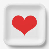 Assiettes En Carton Chaleur rouge Mariage Anniversaire Baby shower Bla (Recto)